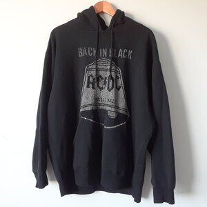 Vintage AC/DC Back in Black Hell's Bell Hoodie L